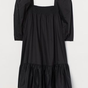 Puff sleeved cotton dress